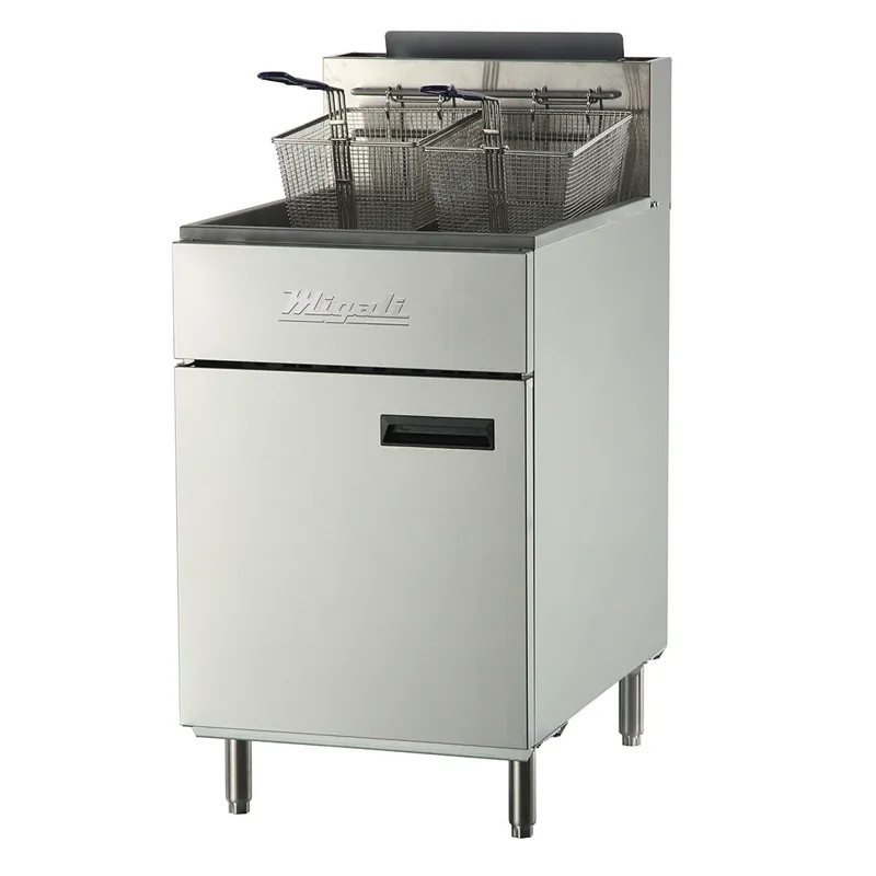 Migali - C-F75-LP, Commercial 75 Pound Liquid Propane Fryer BTU150000