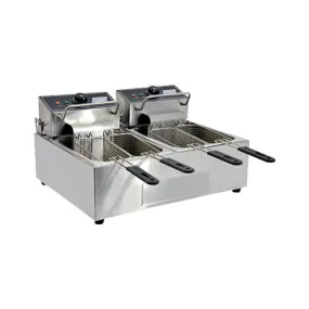 Nella 26 Lb. Dual Electric Countertop Deep Fryer - 34868 - 110V/1Ph