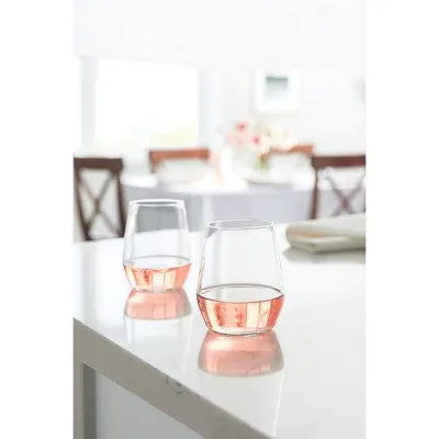 New - 12oz 4pk Glass Atherton Stemless Wine Glasses - Threshold