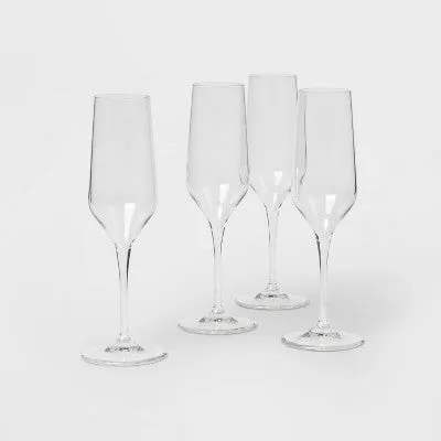 New - 8oz 4pk Glass Atherton Champagne Glasses - Threshold