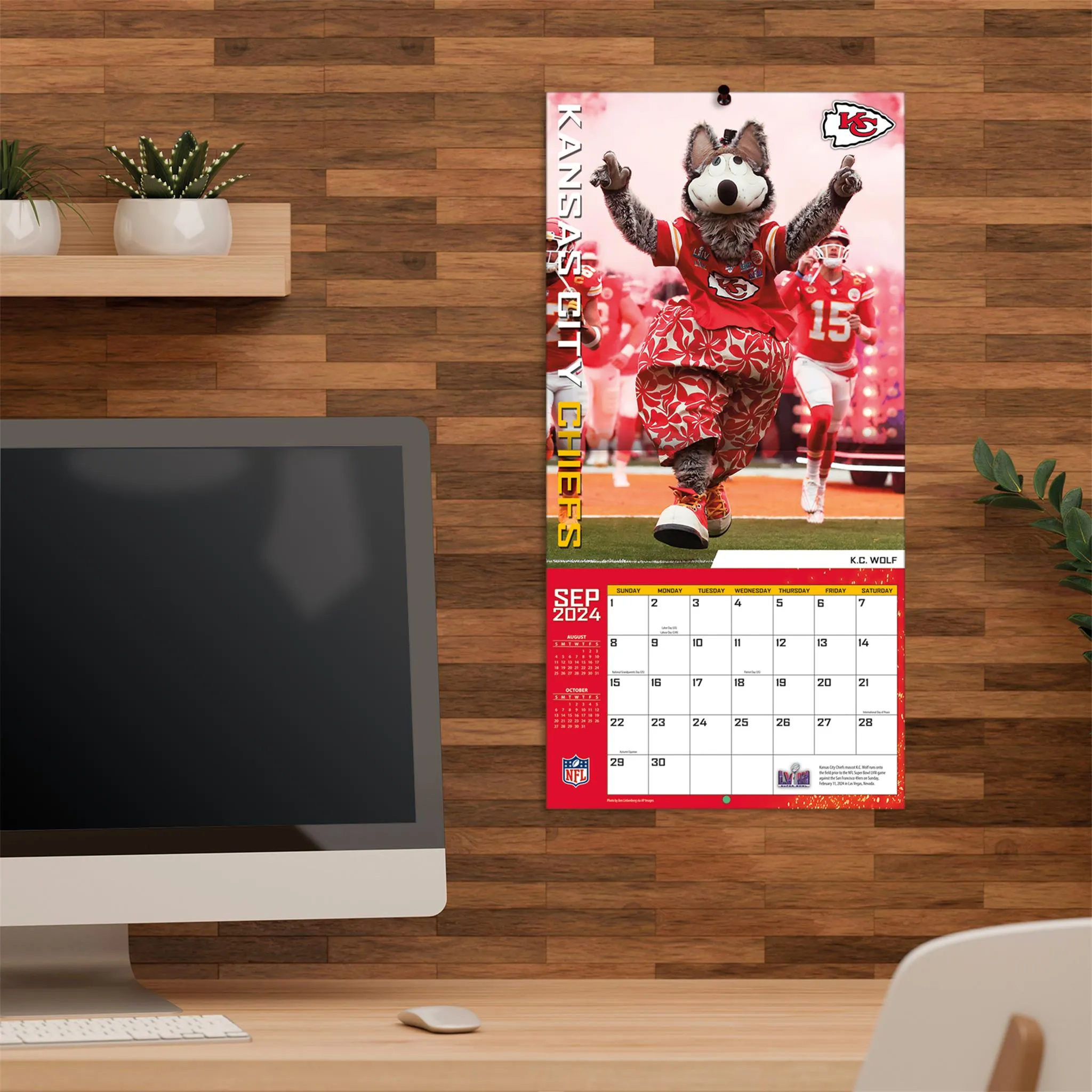 NFL Kansas City Chiefs Mini 2025 Calendar - Online Exclusive