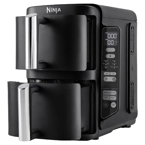 Ninja 7.6L Double Stack 2 Drawer Air Fryer - Black | SL300UK