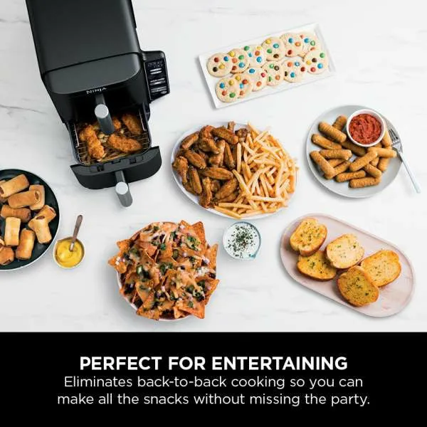 Ninja 7.6L Double Stack 2 Drawer Air Fryer - Black | SL300UK