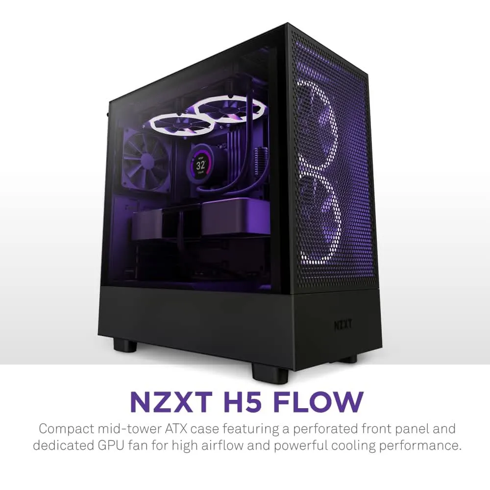 NZXT H5 FLOW MID-TOWER E-ATX CABINET BLACK