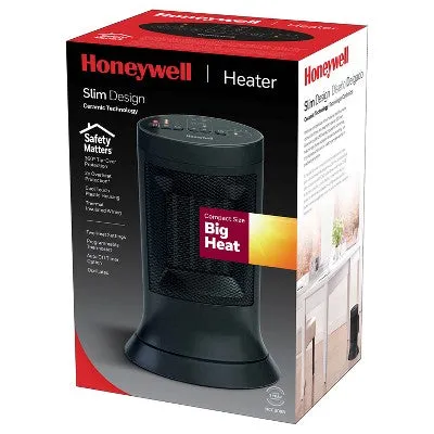 Open Box -  Honeywell Digital Ceramic Compact Tower Heater Black