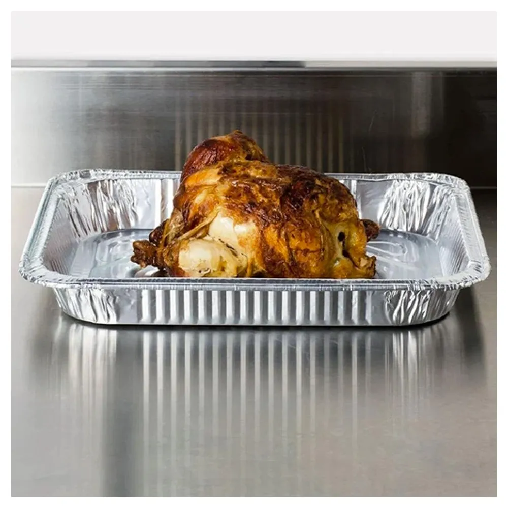 Oval Aluminium Foil Roasting Pan (Sets of 3) - 260x130x70mm