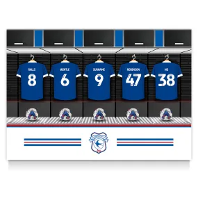 Personalised Cardiff City FC Dressing Room Poster