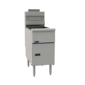 Pitco VF35S 35 Lb. Natural Gas Tube Fired Floor Fryer - 70,000 BTU