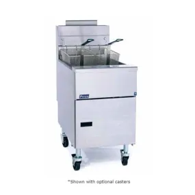 Pitco VF65S 65 Lb. Natural Gas Tube Fired Floor Fryer - 95,000 BTU