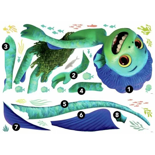 Pixar Luca Sea Monster Peel and Stick Giant Wall Decals