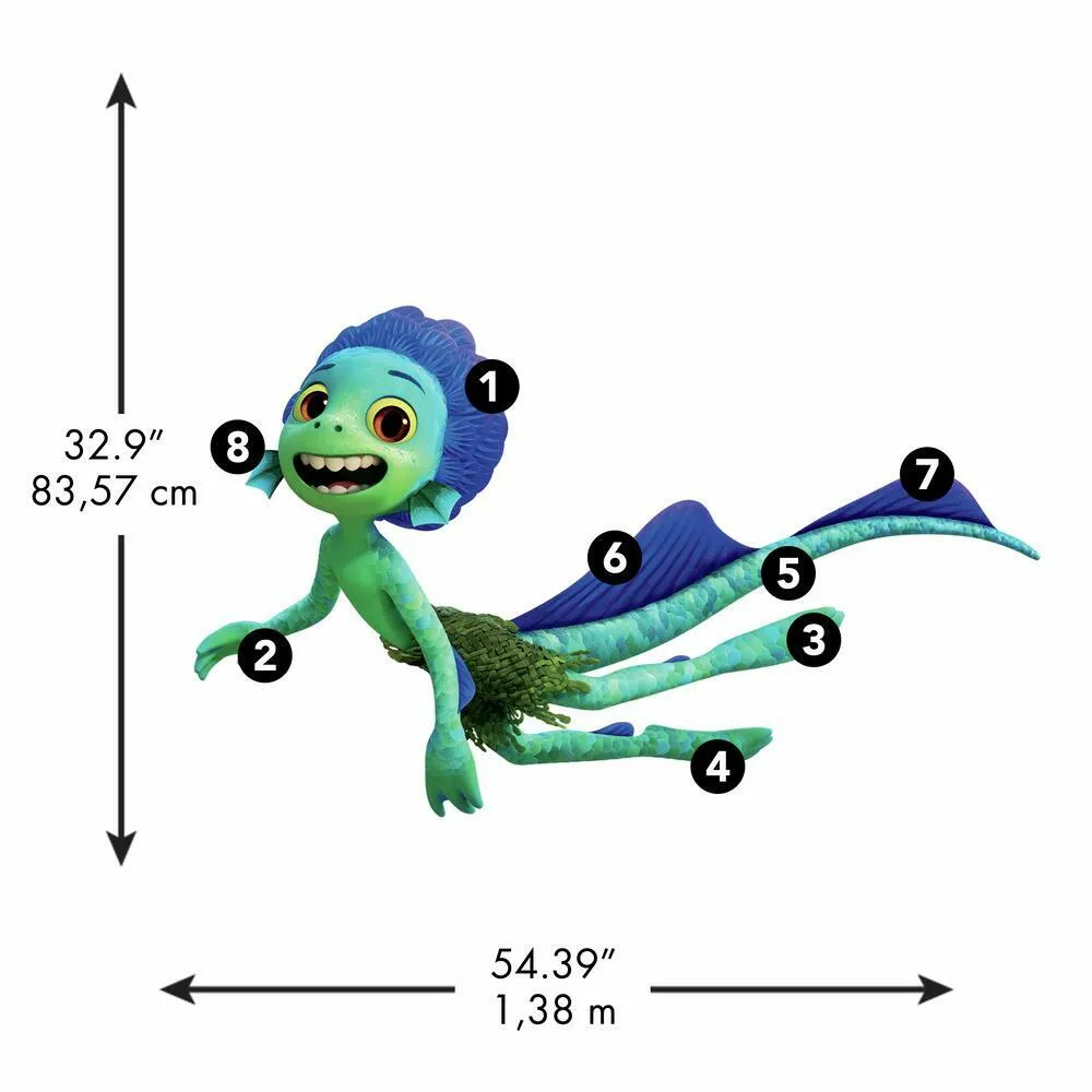 Pixar Luca Sea Monster Peel and Stick Giant Wall Decals