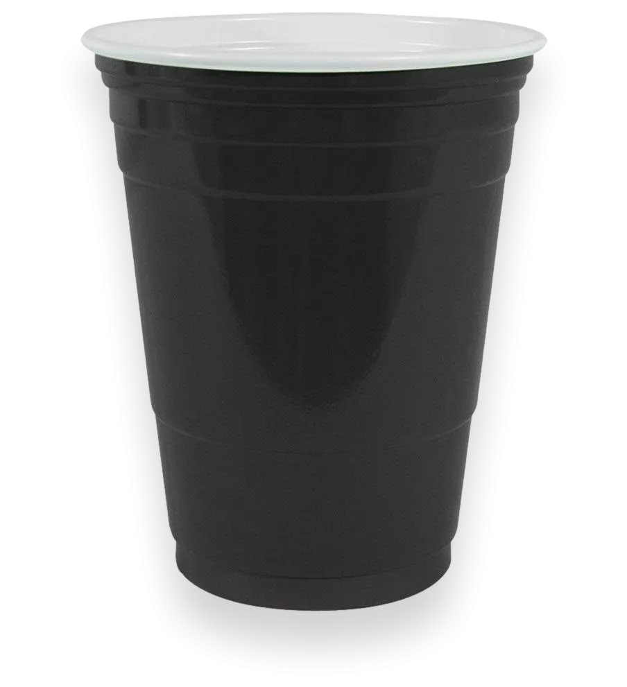 Plastic Cup Stadium 425ML BLACK (CT 1000)