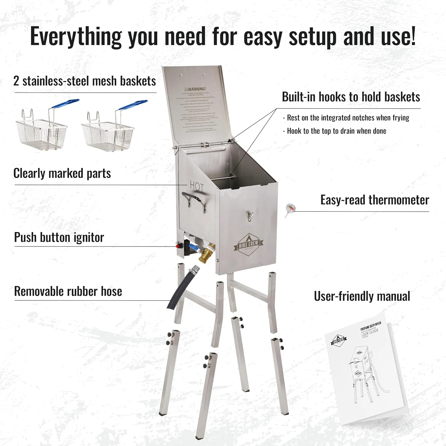 Propane Deep Fryer with 2 Baskets