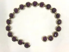 Purple Stone Metal Cup Chains- 6 mm