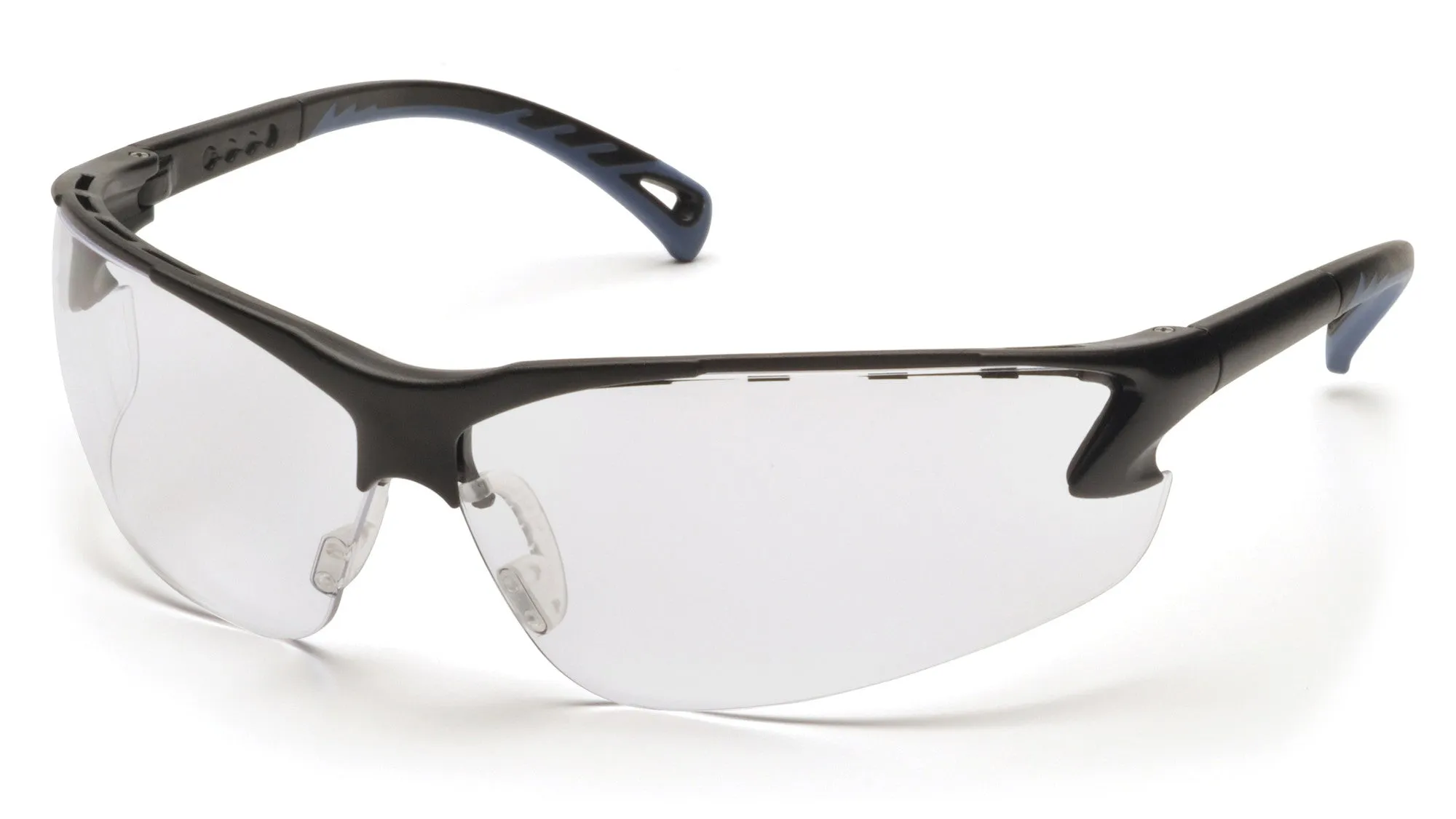 Pyramex SB5710DT Venture 3 Black Safety Glasses W/ Clear Anti-Fog Lens (12 each)