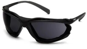 Pyramex SB9323STM  Black Safety Glasses W/ Dark Gray H2MAX Anti-Fog Lens (12 each)