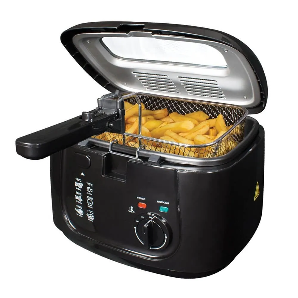 Quest 1800W 2.5 Litre Deep Fryer Black - Black