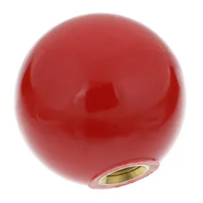 RED ROUND BALL KNOB, 1 5/8" DIA, 3/8"-24 THREADED BORE NRE # 052357