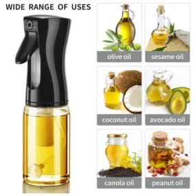 Refillable  Spray Bottle For Air Fryer Cooking Baking BBQ Olive Oil Sprayer