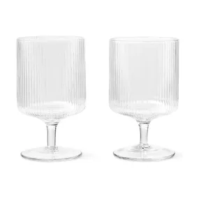 Ripple Wine Glass | Clear | Set of 2 | by ferm Living