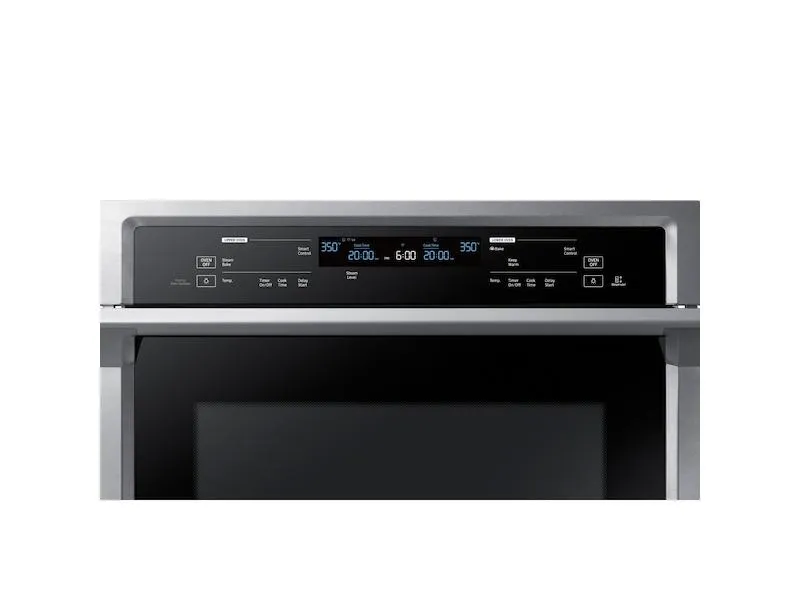 Samsung 30" Smart Double Electric Wall Oven with Steam Cook in Stainless Steel