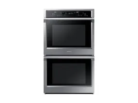 Samsung 30" Smart Double Electric Wall Oven with Steam Cook in Stainless Steel