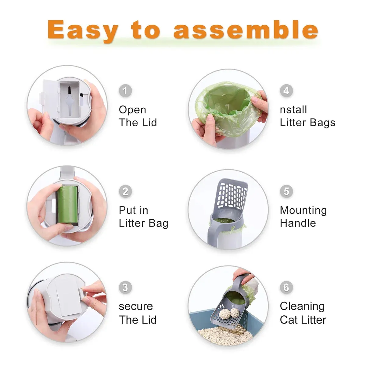 Self-Cleaning Cat Litter Scoop - Efficient Pet Filter & Litter Box Accessory | Buy Now!