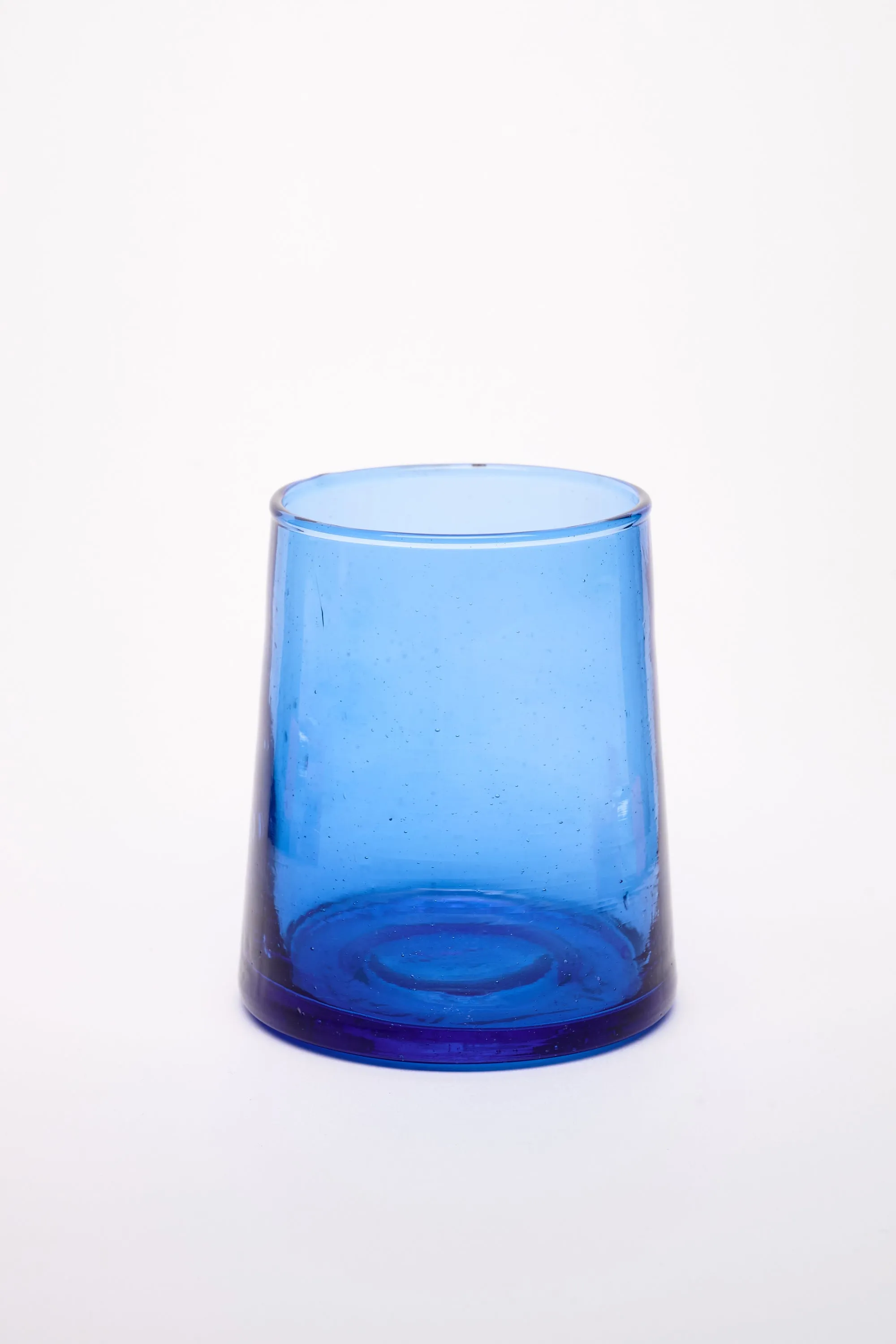 Short Cone Moroccan Drinking Glasses in Cobalt, SET OF 6