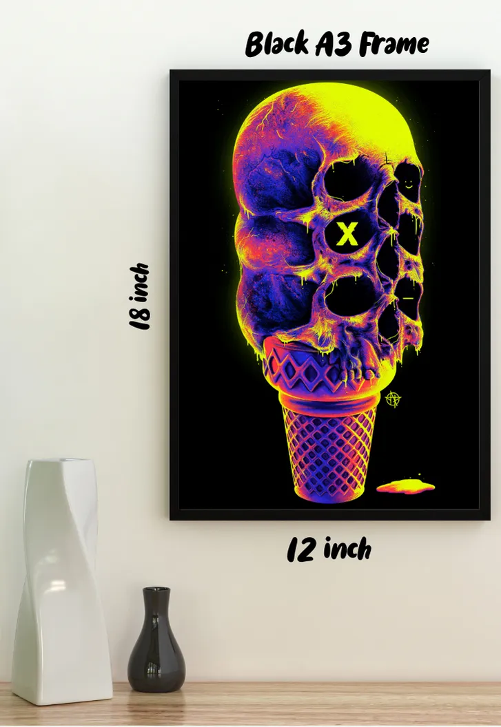 Skull Ice-Cream Poster