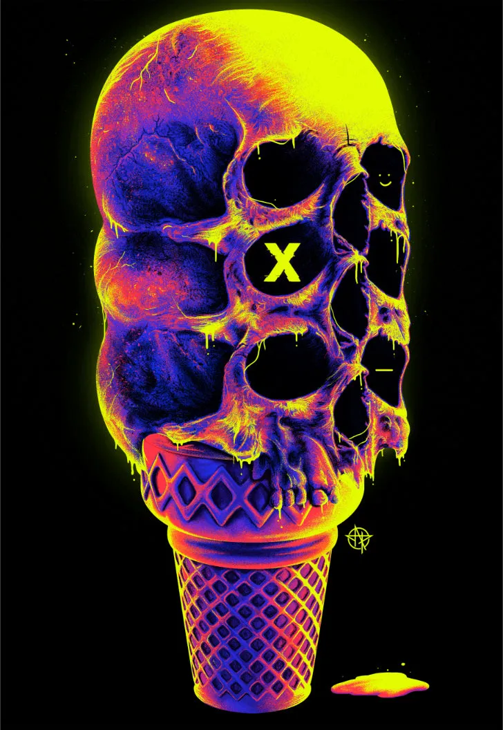 Skull Ice-Cream Poster