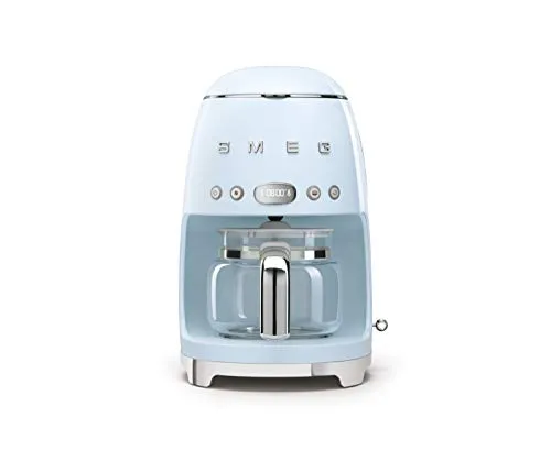 Smeg 50's Retro Style Aesthetic Drip Filter Coffee Machine, 10 cups, Pastel Blue