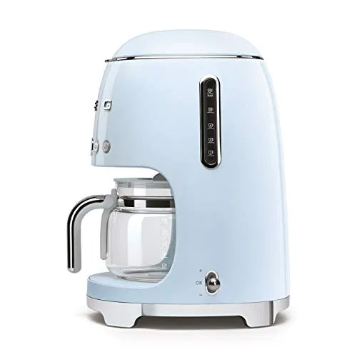 Smeg 50's Retro Style Aesthetic Drip Filter Coffee Machine, 10 cups, Pastel Blue