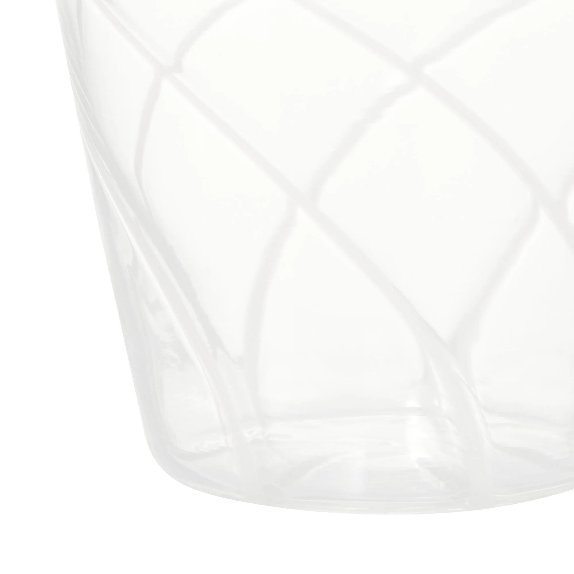 Striped Glass Cup White