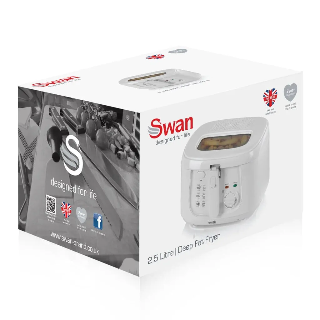 Swan 2.5L Square White Fryer