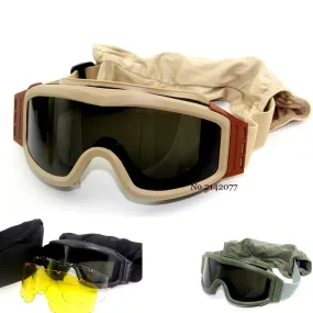 Tactical Goggles Interchangeable Windproof Safety Glasses