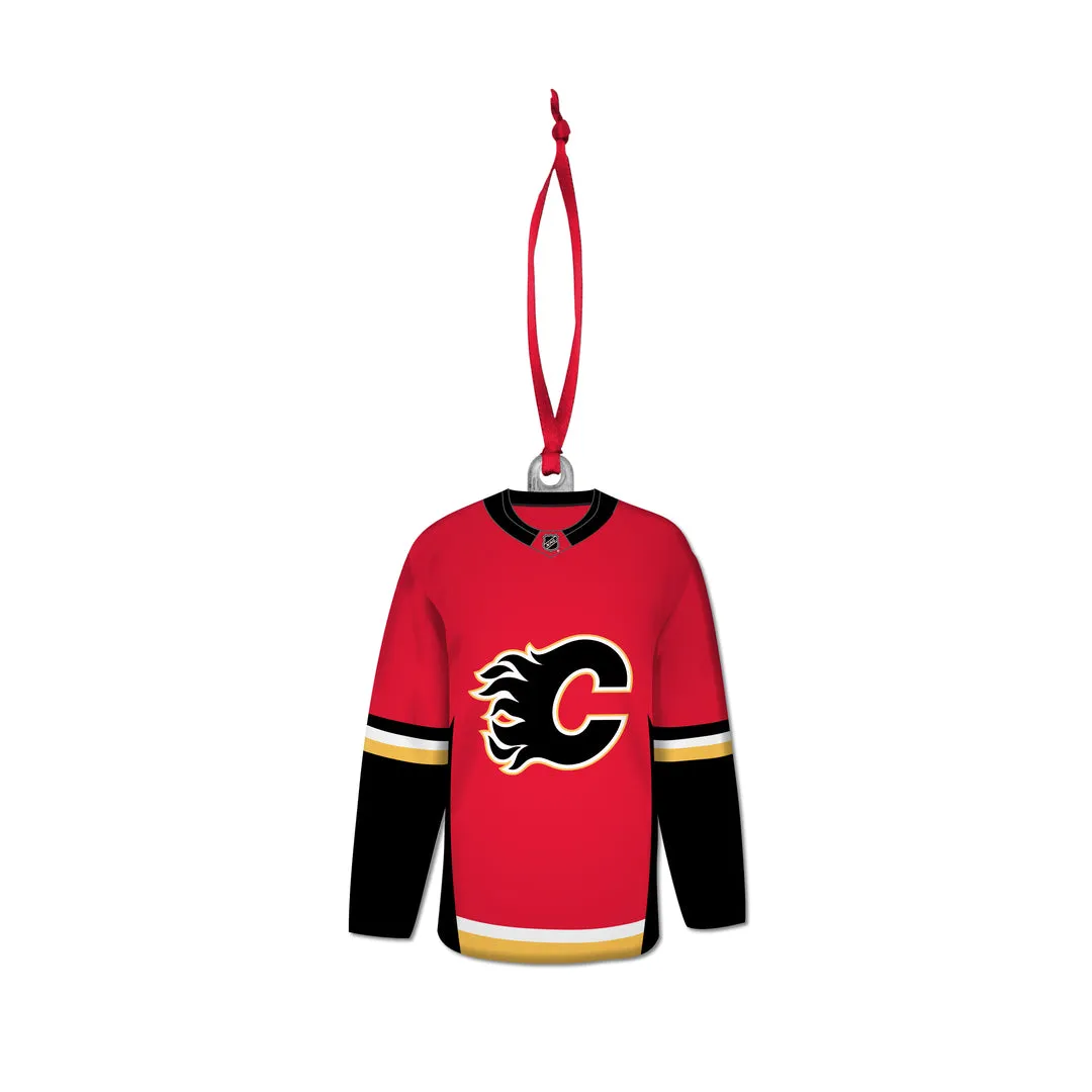 The Sports Vault NHL Calgary Flames Jersey Ornament