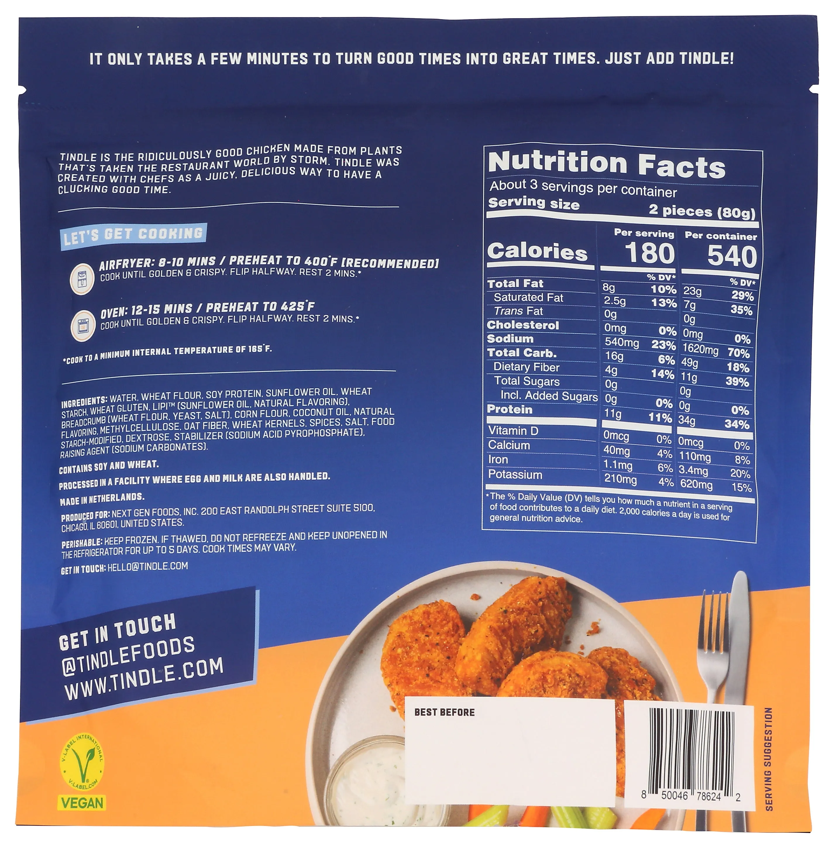 TiNDLE - Boneless Wings, 8.4oz