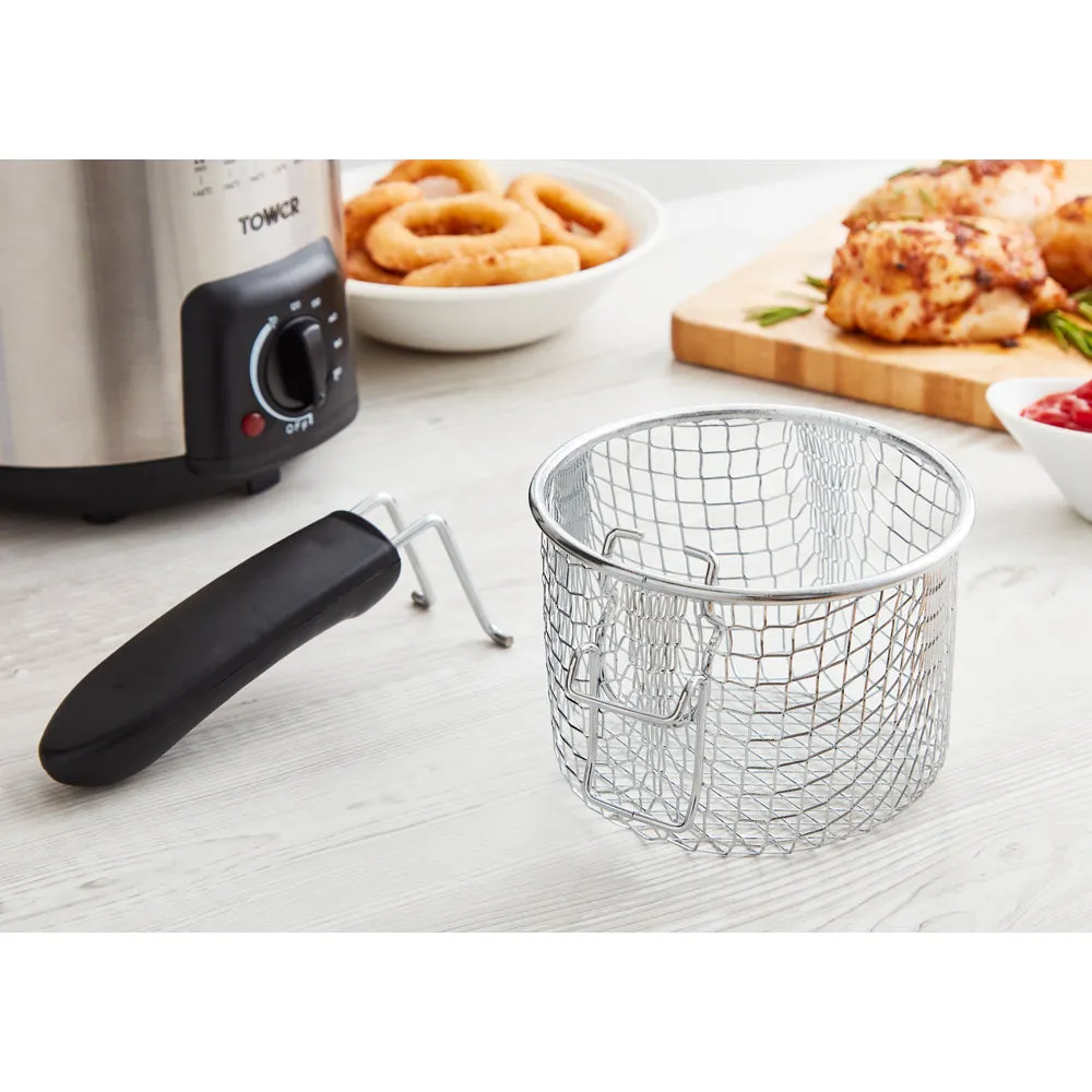 Tower Deep Fat Fryer  0.9L 840W  - Stainless Steel