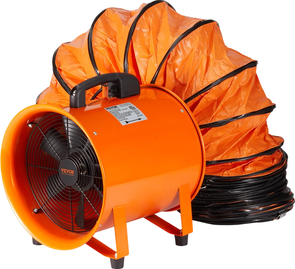 Vevor Portable Ventilator 12" 585W Heavy Duty Fan 33' Duct Hose 3198 CFM Industrial Exhaust Blower New