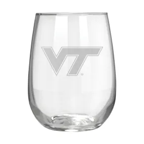 Virginia Tech Hokies 17 oz. Stemless Wine Glass