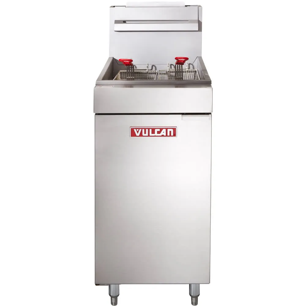 Vulcan LG300 35-40 Lb. Liquid Propane Floor Fryer - 90,000 BTU