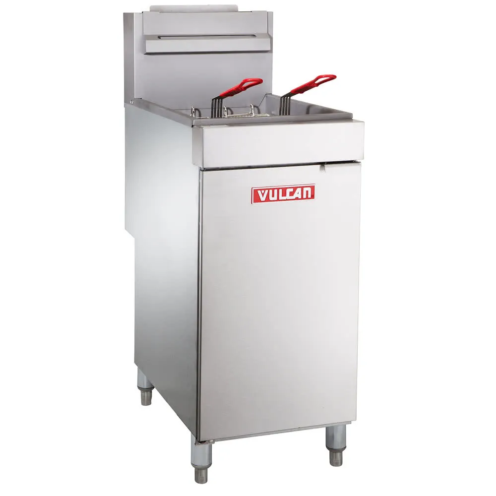 Vulcan LG300 35-40 Lb. Liquid Propane Floor Fryer - 90,000 BTU