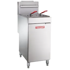 Vulcan LG300 35-40 Lb. Natural Gas Floor Fryer - 90,000 BTU