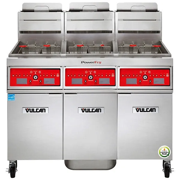 Vulcan Unit Floor Fryer System with Computer Controls & KleenScreen Filtration 3TR45CF