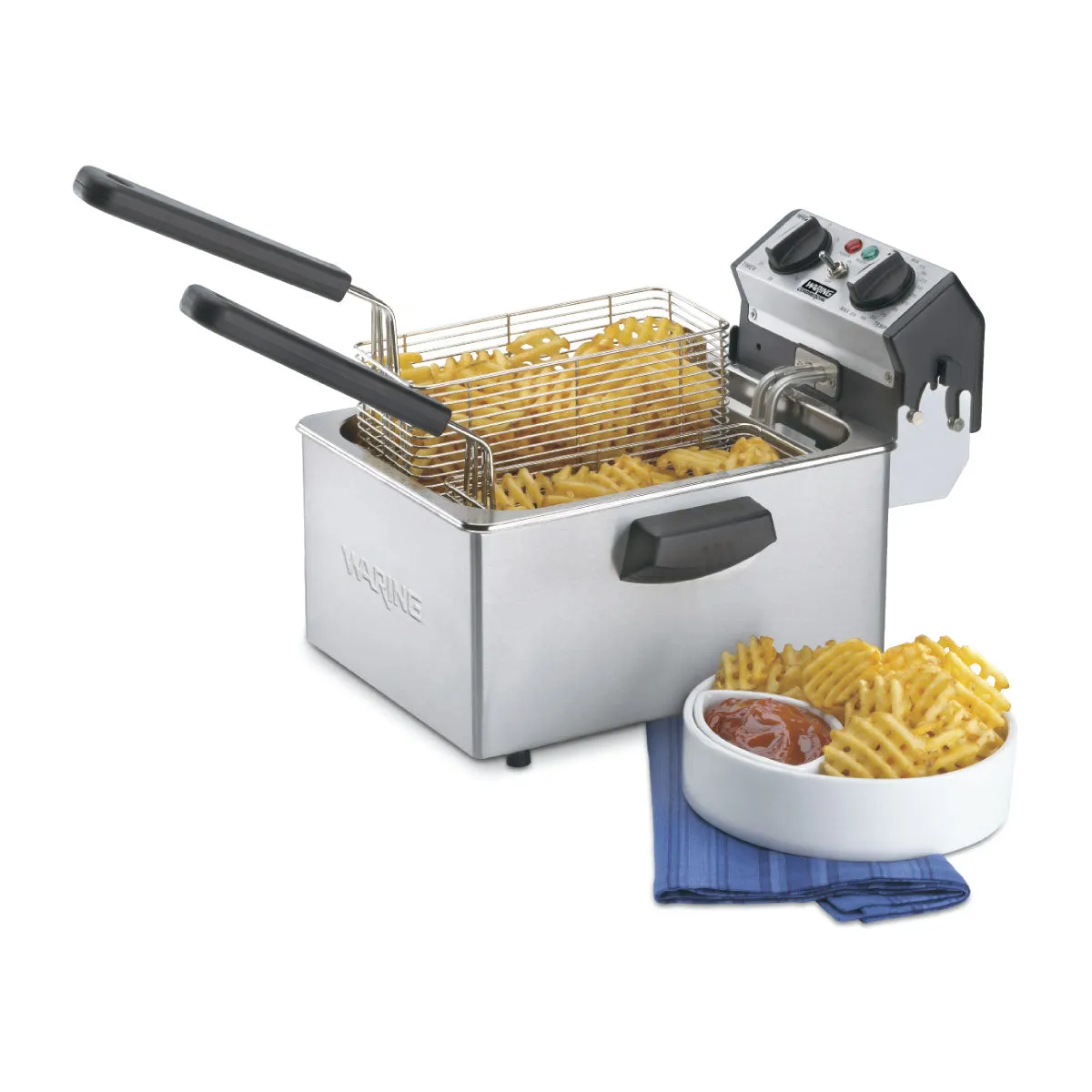 Waring WDF75RC Commercial Countertop Deep Fryer, Electric, 8.5 lb. cap.