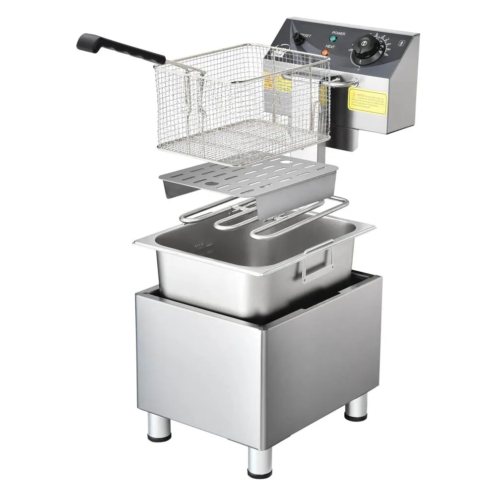 WeChef 12.7QT Deep Fryer with Basket Stainless Steel Fish Fryer