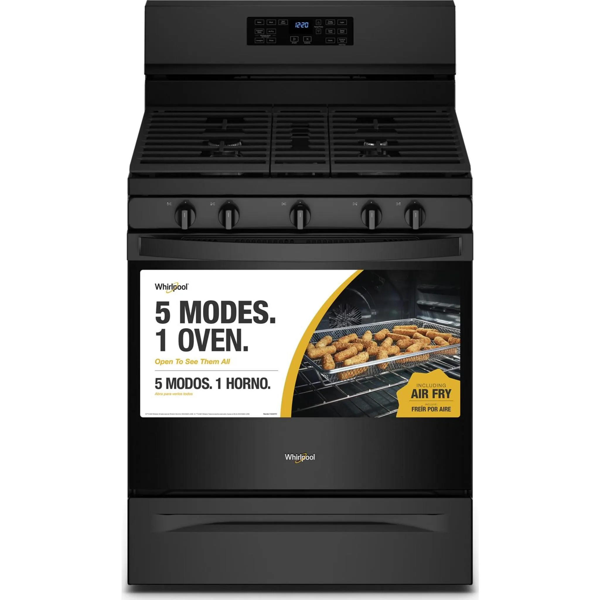 Whirlpool 30" Gas Range (WFG550S0LB) - Black