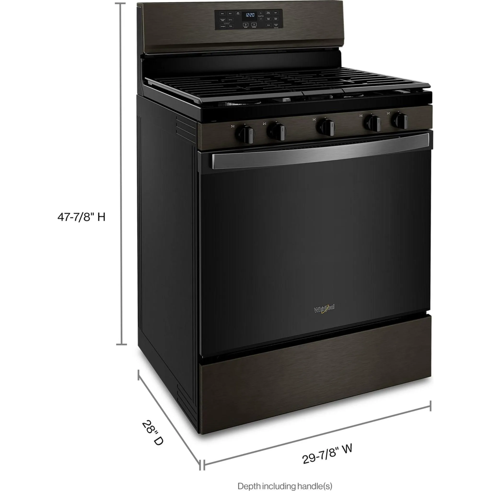 Whirlpool 30" Gas Range (WFG550S0LV) - Black Stainless