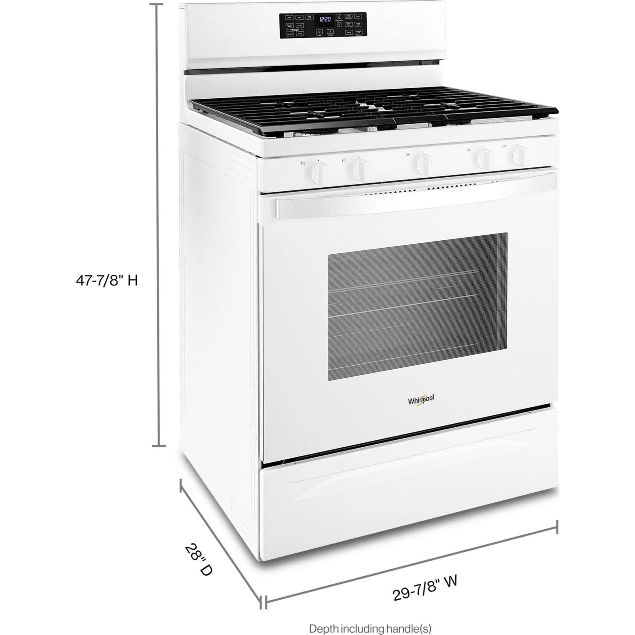 Whirlpool 30" Gas Range (WFG550S0LW) - White