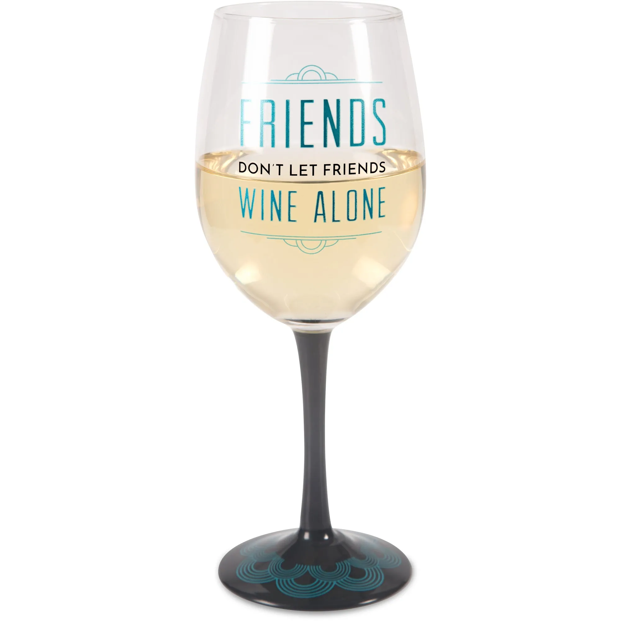 Wine Alone 12 oz Wine Glass Tealight Holder